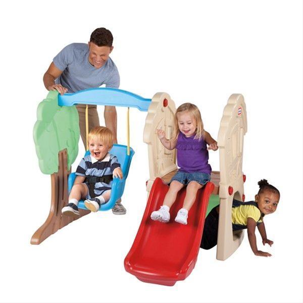Little tikes Baby-swing med rutsje og gynge