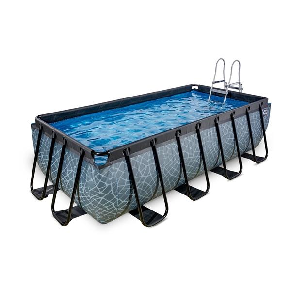 EXIT Havepool 400x200x100 cm med sandfilterpumpe – STONE